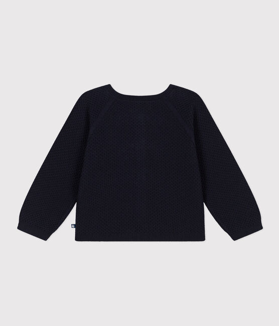 Cardigan in cotone bambina blu SMOKING