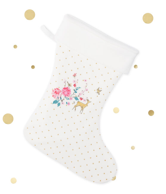 Calzine di Natale per bambina bianco LAIT/giallo OR