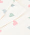 Pigiama in spugna di cotone a cuori bambina ecru/multicolore