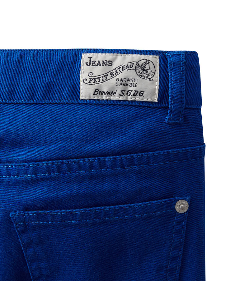 Pantaloni colorati per bambino in jeans blu