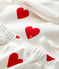 Completo regalo bebè in cotone biologico a cuori rossi bianco MARSHMALLOW/rosso TERKUIT