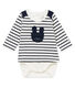 Body t-shirt a righe bebè maschietto