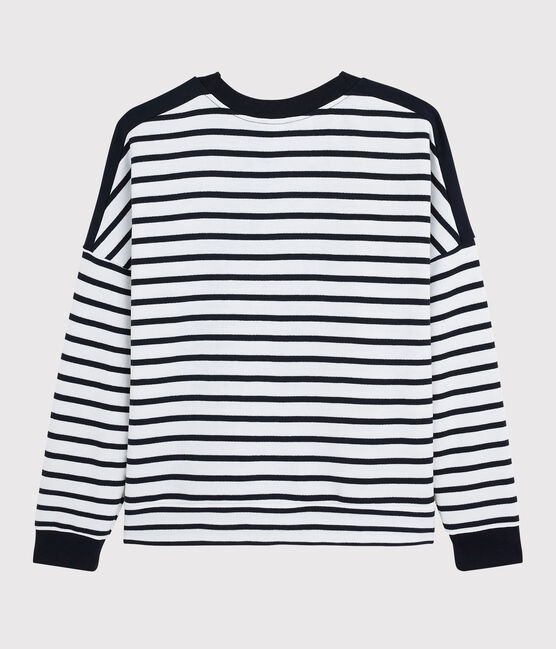 Felpa Donna bianco MARSHMALLOW/blu SMOKING