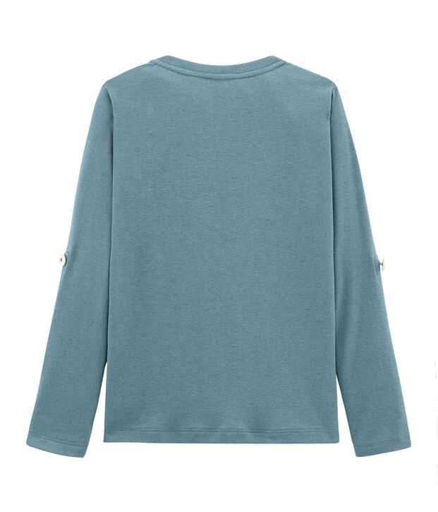 T-shirt maniche lunghe bambino blu