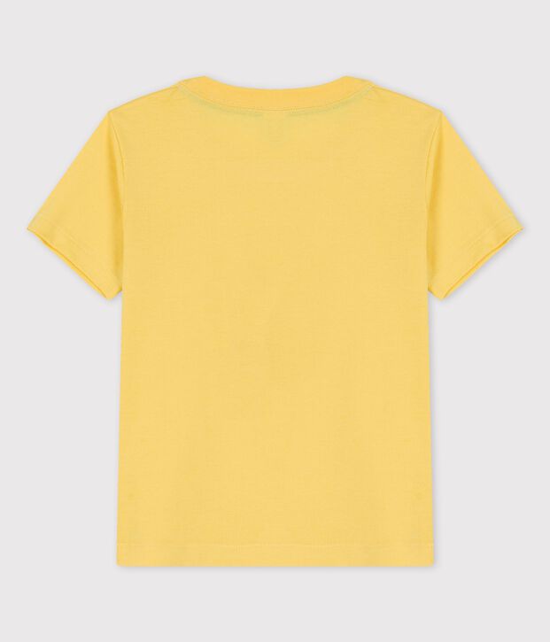 T-shirt  maniche corte in cotone bambino giallo