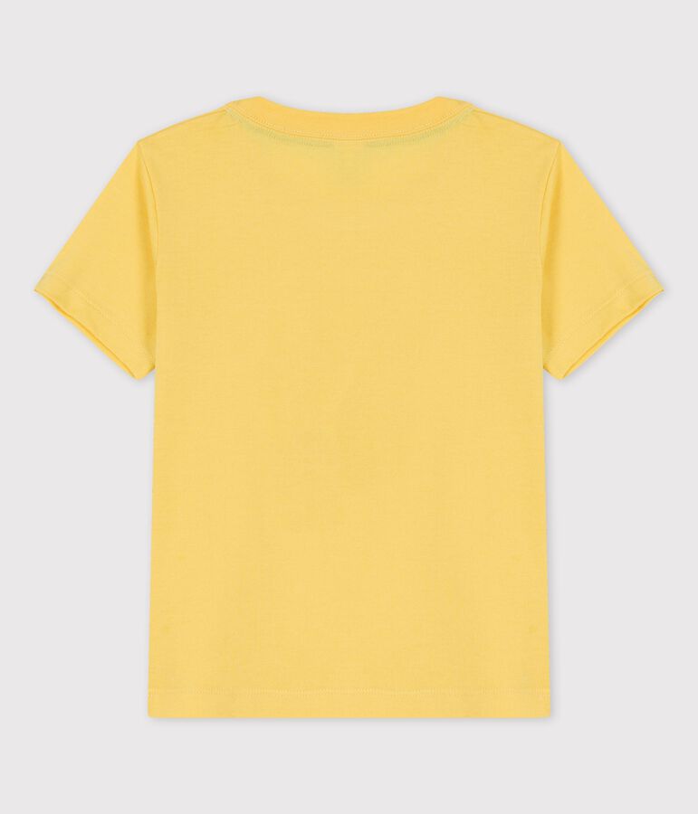 T-shirt  maniche corte in cotone bambino giallo