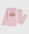 Pigiama bambina in cotone rosa JOLI