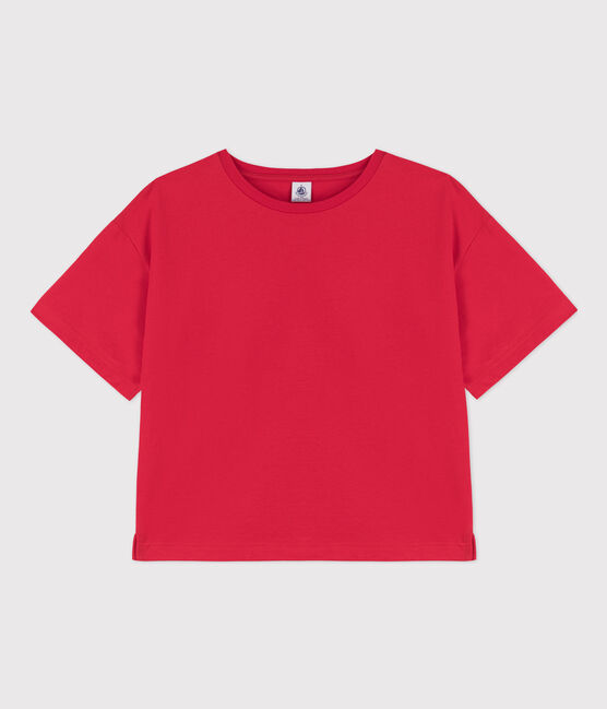 T-shirt LE BOXY in cotone donna rosso PEPS