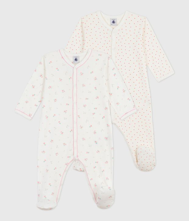 Set di pigiami in cotone con stampa neonato multicolore