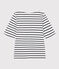 T-shirt a righe bambina bianco MARSHMALLOW/blu SMOKING
