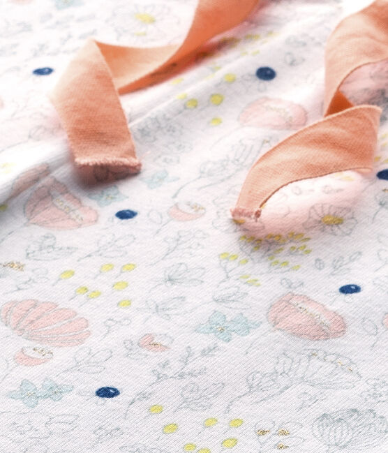 Pantaloni da pigiama per bambina da coordinare bianco ECUME/rosa ROSE/ MULTICO