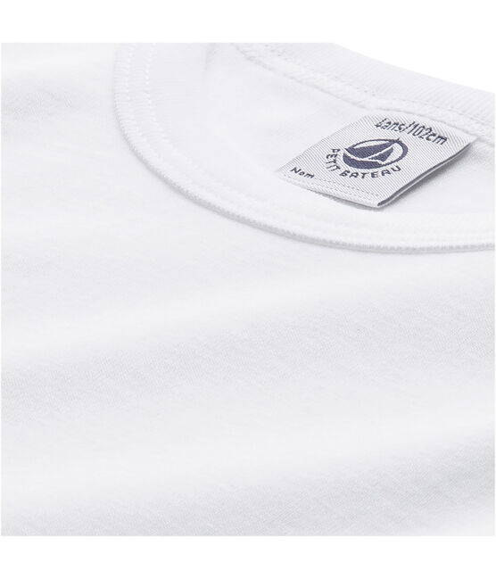 T-shirt bambino maniche lunghe bianco Lait