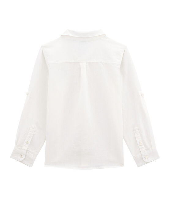 Camicia in lino/cotone bambino bianco LAIT