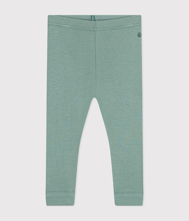 Leggings in cotone per beb&egrave; verde
