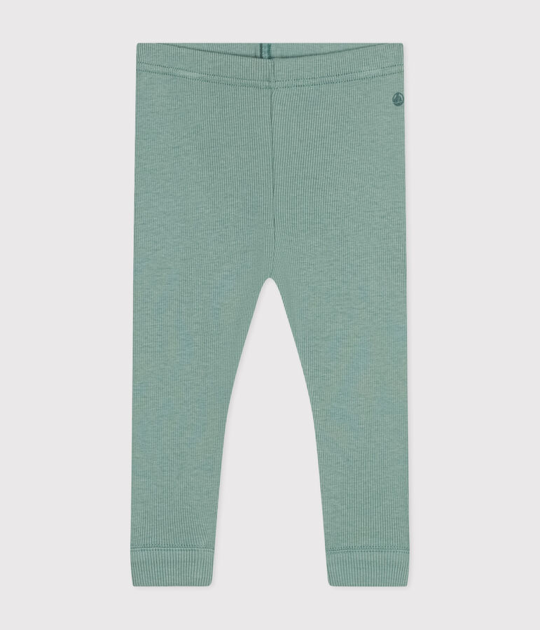 Leggings in cotone per beb&egrave; verde