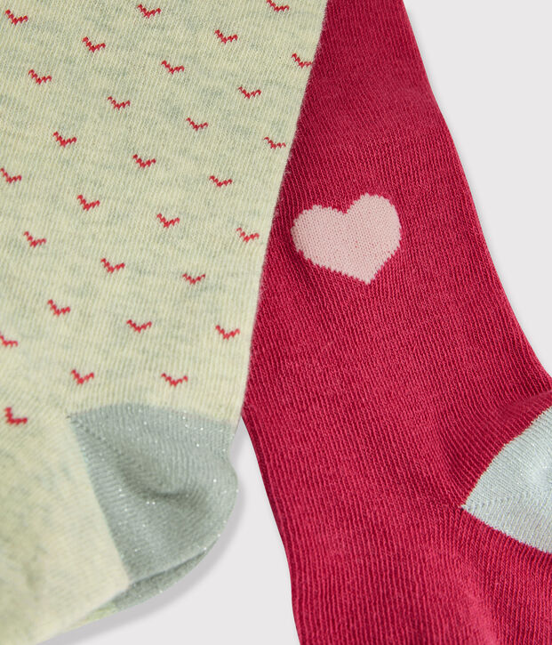 Confezione da 2 collant bambina multicolore