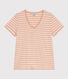 T-shirt LE DROIT in cotone con scollo a V Donna