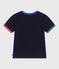 T-shirt a maniche corte in cotone bambina blu SOIR