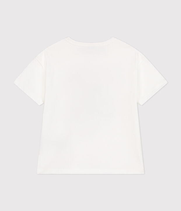 T-shirt a maniche corte in jersey sottile bambino bianco