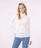 T-shirt Iconica a lupetto in cotone donna bianco ECUME