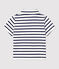 Polo bebè a maniche corte in jersey a righe bianco MARSHMALLOW/blu SMOKING