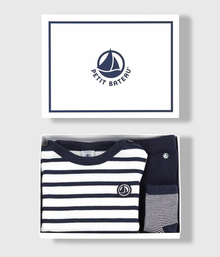 Set regalo tre pezzi neonato multicolore