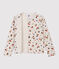 Cardigan bambina in cotone beige/multicolore