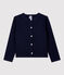Cardigan in cotone bambina blu SMOKING