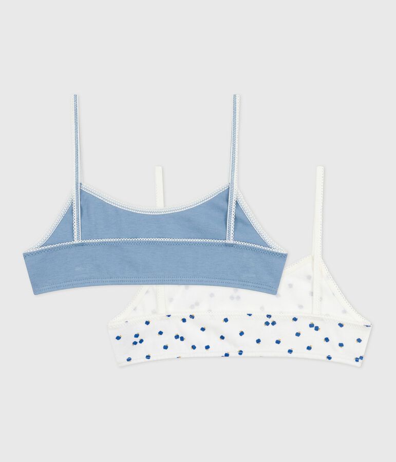 Set di brassi&egrave;re bambina in cotone con mele stampate multicolore