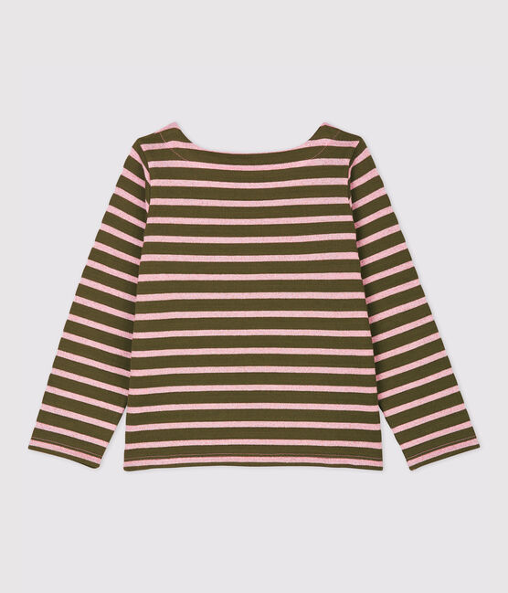 Marinière bambina in cotone MILITARY/ CHARME BRILLANT
