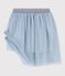 Gonna in tulle tinta unita con paillettes bambina blu CO2/ ARGENT