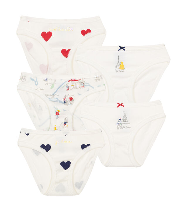 Confezione da 5 slip bambina multicolore