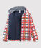 Giacca a vento caldo bambino unisex bianco MARSHMALLOW+SIGNAL/rosso MULTICO