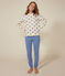 Pigiama bimateriale in cotone donna blu BEACH/ AVALANCHE