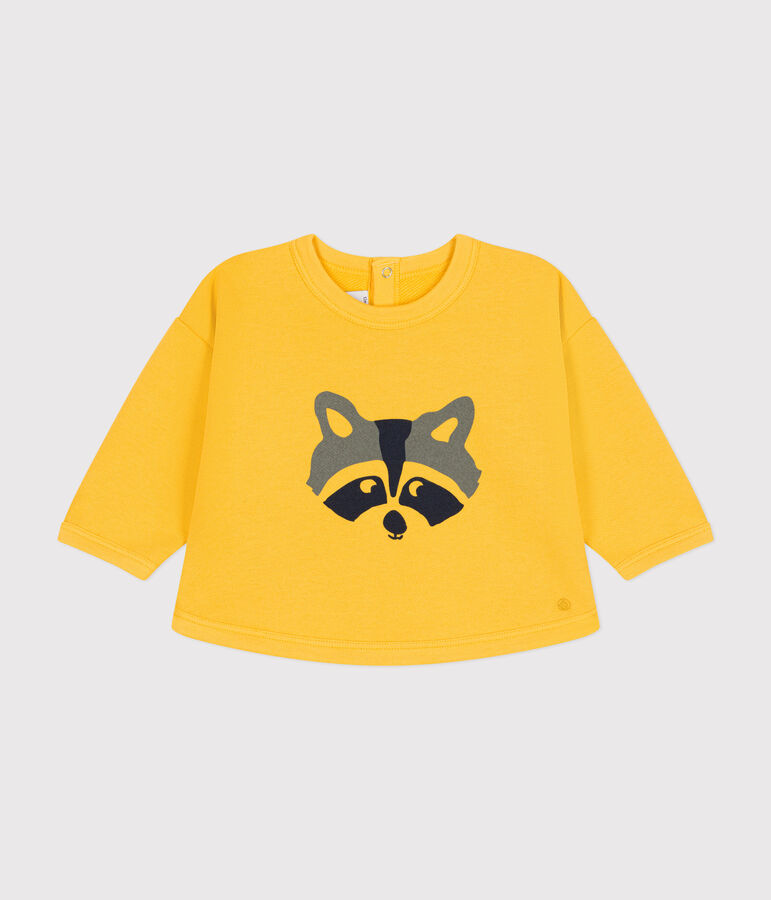 Maglia in tessuto felpato neonato giallo