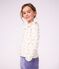 Cardigan in cotone a fiori bambina ecru/multicolore