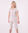 Pigiama capri in cotone a fiori bambina rosa FLEUR/bianco MULTICO