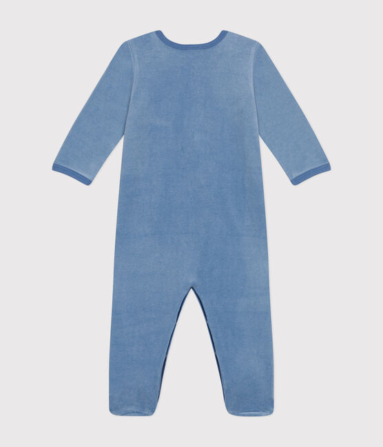 Pigiama in ciniglia neonato blu BEACH