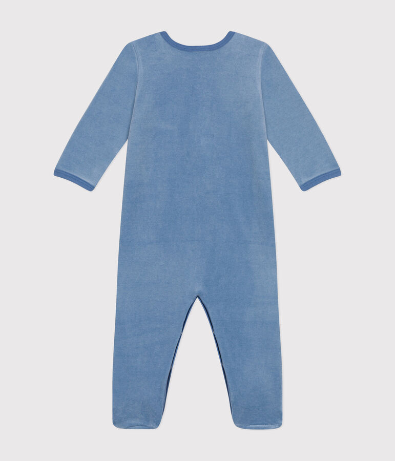 Pigiama in ciniglia neonato blu