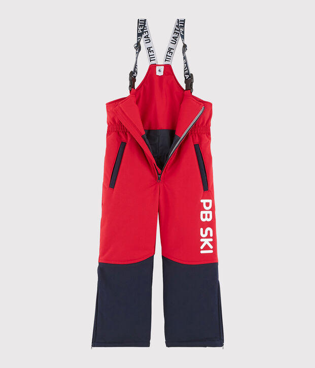 Pantaloni da sci ragazzo/ragazza rosso/blu