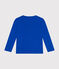 T-shirt a maniche lunghe a costine bambina/bambino blu CALVIN