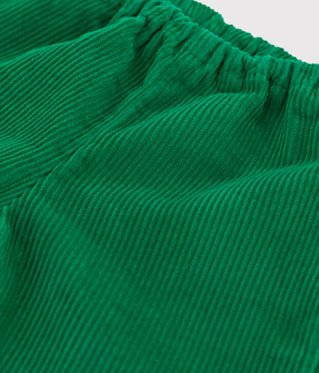 Pantalone beb&egrave; in velluto a coste grosse MATCHA