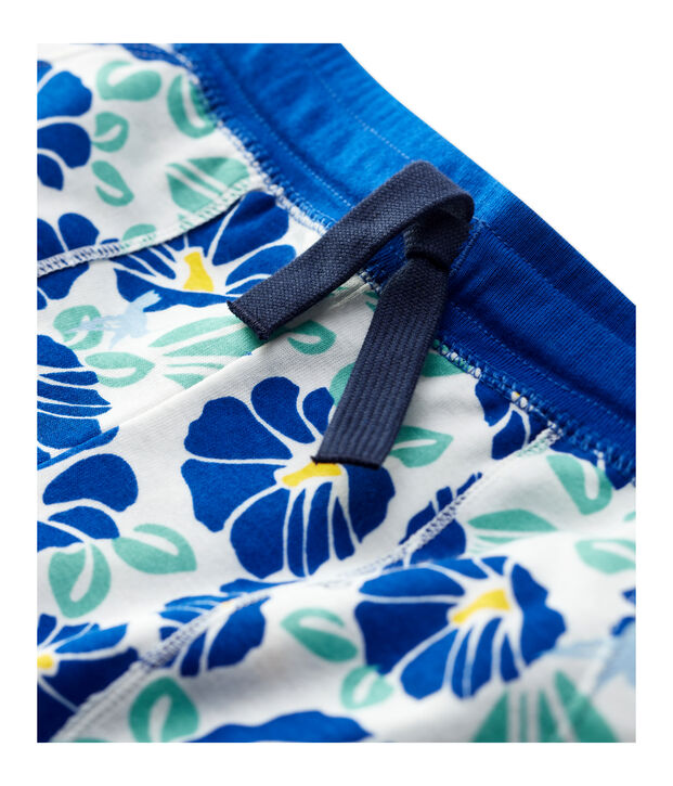 Bermuda in cotone bambino bianco/multicolore