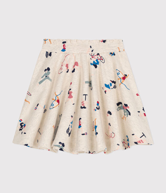 Gonna in felpa bambina beige MONTELIMAR/bianco MULTICO