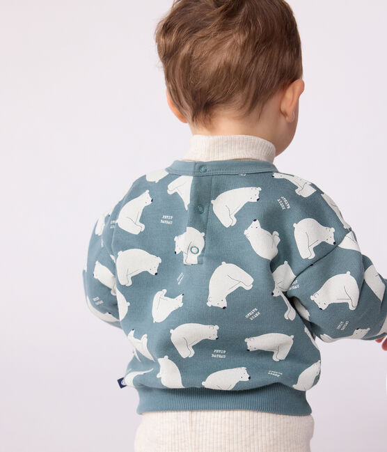 Felpa in cotone con orsi stampati neonato grigio GOBELIN/ MULTICO