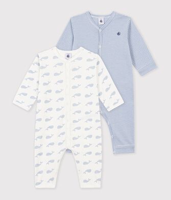 Set di pigiami senza piedini in cotone stampato neonato