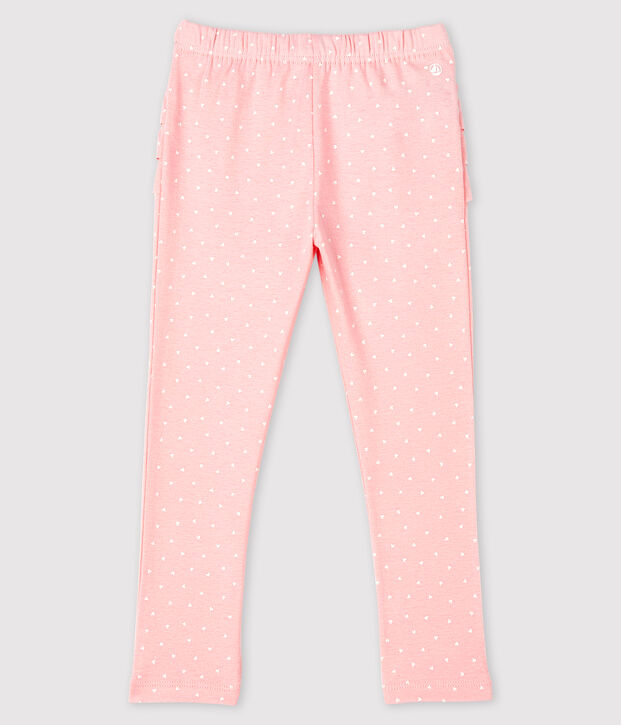 Leggins stampati beb&egrave; femmina rosa/bianco