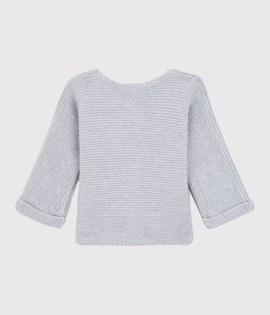Cardigan bebè in tricot di cotone biologico grigio POUSSIERE CHINE