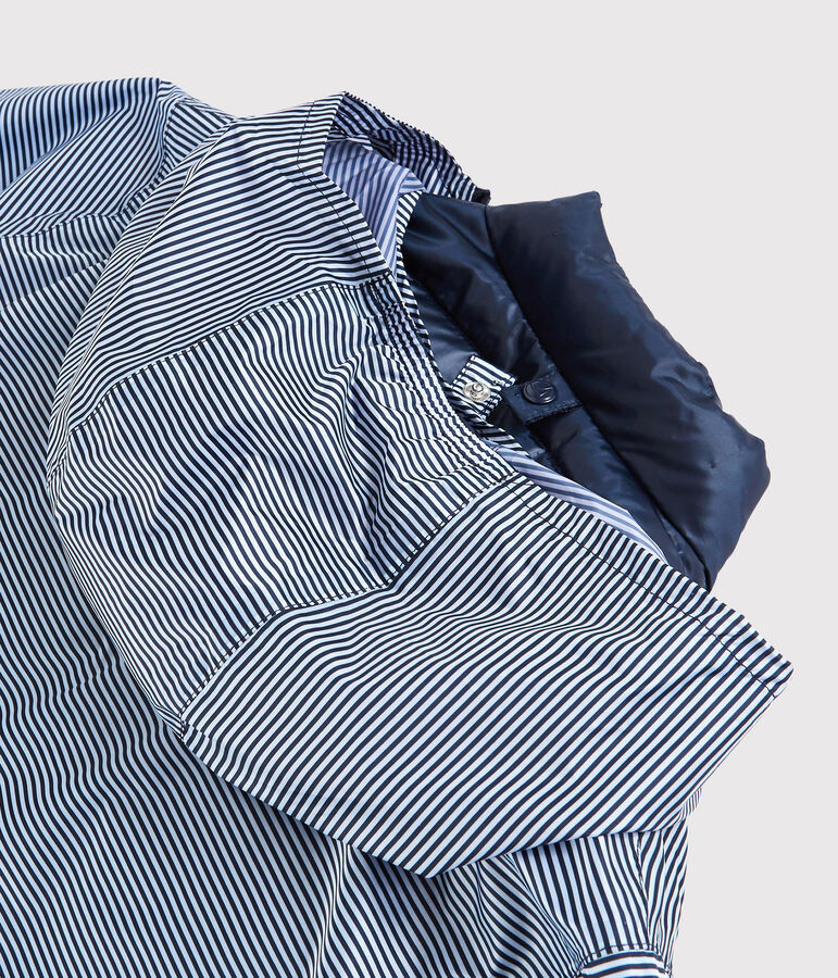 Giacca a vento 3 in 1 riciclata Donna blu/bianco