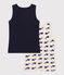 Set di 2 canotte in cotone con balene stampate bambino variante 1